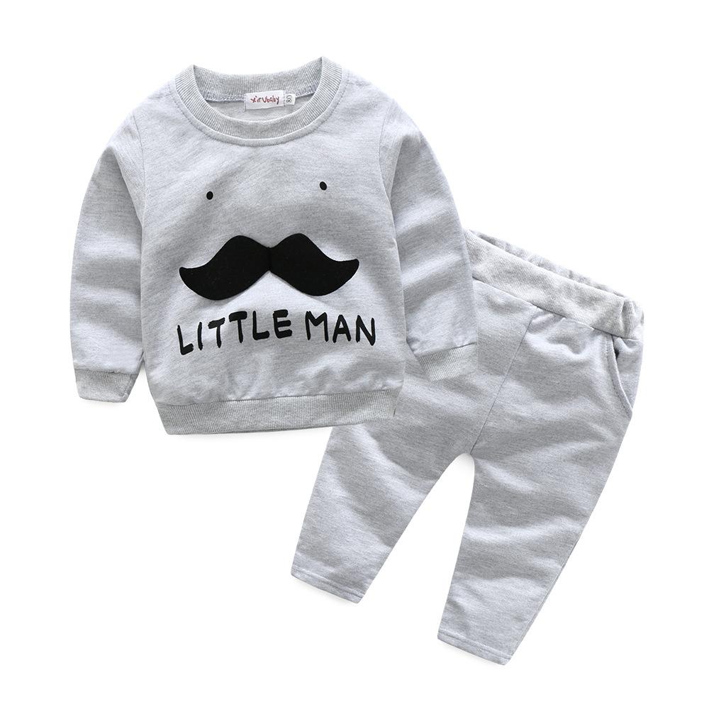 Moustache Long-sleeve Top and Pants Set