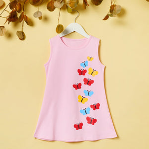 Butterfly Print Sleeveless Dress