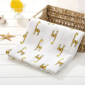 Cartoon Print Yellow Baby Swaddle Blanket