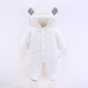 3D Bear Design Winter Hooded Jumpsuit