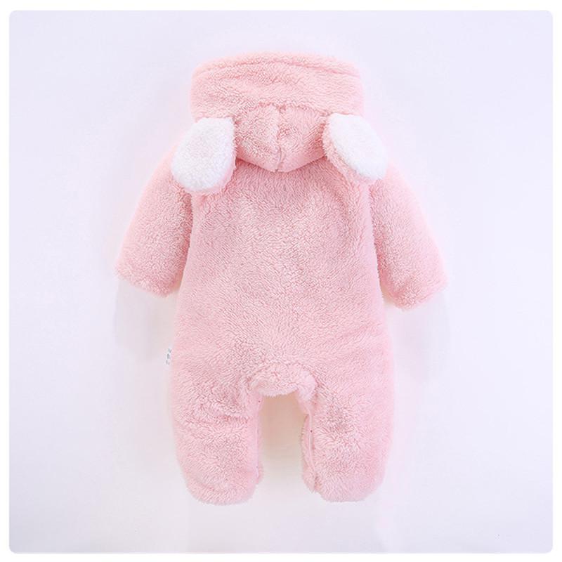 3D Bear Design Winter Hooded Jumpsuit