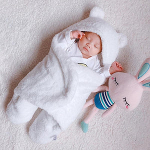 Warm Fleece-lining Swaddle Sleeping Bag