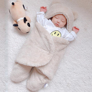 Warm Fleece-lining Swaddle Sleeping Bag