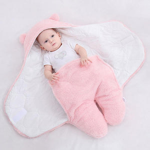 Warm Fleece-lining Swaddle Sleeping Bag