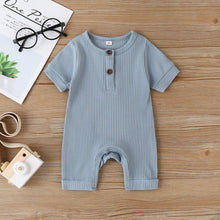 Charger l&#39;image dans la galerie, Solid Button Design Playsuit
