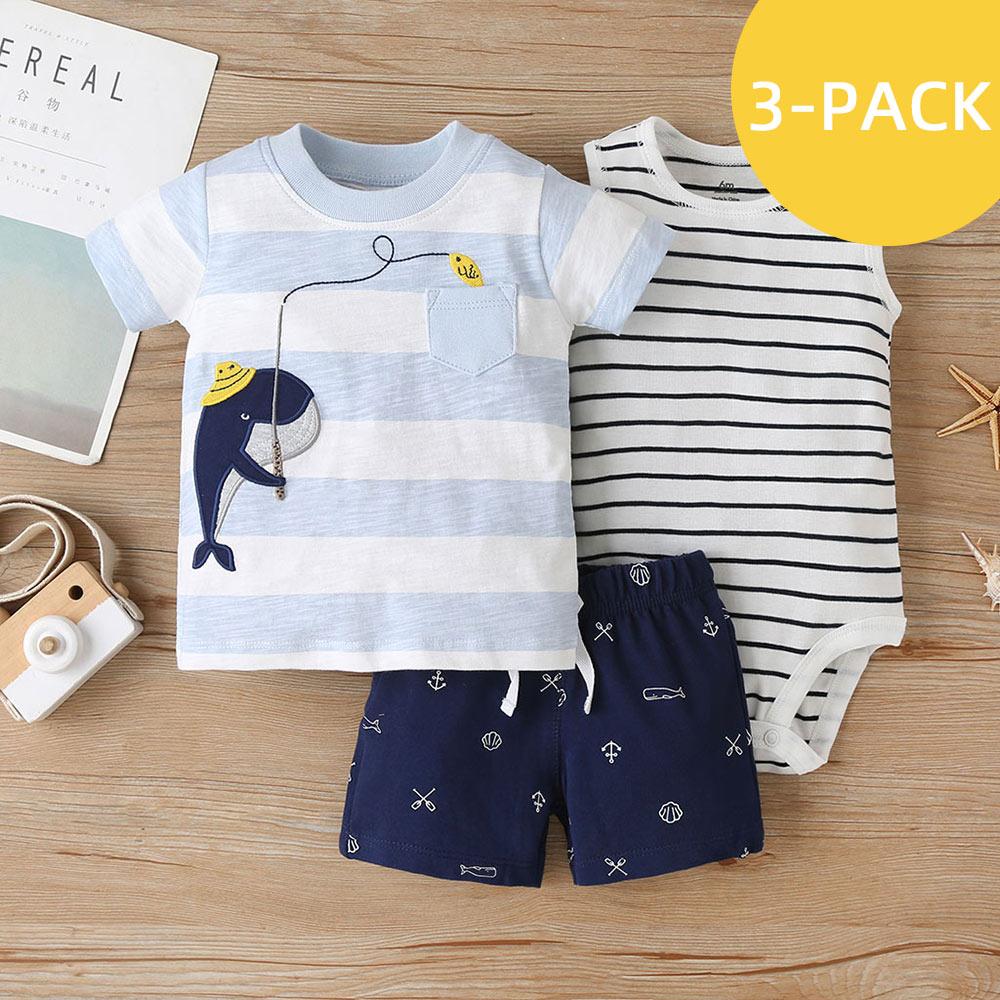 3 - Piece Stripes Cotton Set