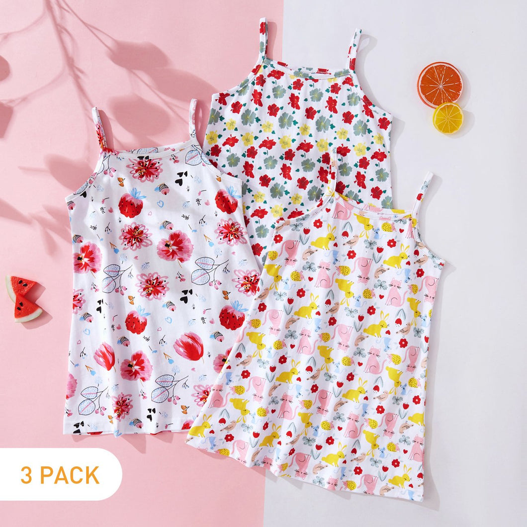 3-Pack Floral Print Dresses