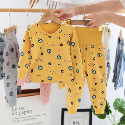 Mustard Cartoon Print Lounge Set