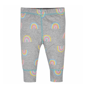 3-Piece Baby Girls Rainbow Bodysuits and Pant Set