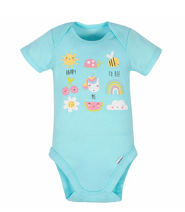 3-Piece Baby Girls Rainbow Bodysuits and Pant Set