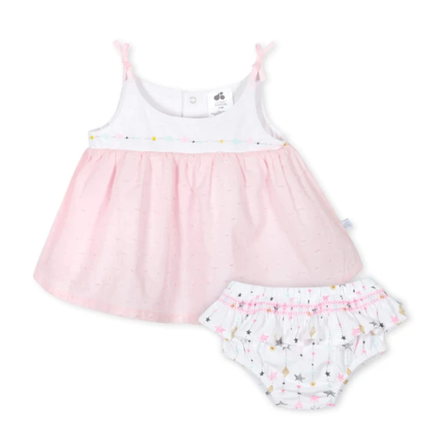 2-Piece Baby Girls Love and Sugar Dress and Bloomer Set