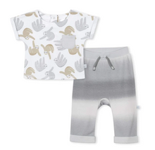 Charger l&#39;image dans la galerie, 2-Piece Baby Neutral Grey Ombre Sloth Top and Pants Set
