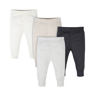 4-Pack Baby Neutral Gray Heather Pants